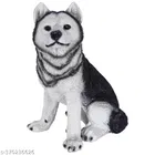 Resin Siberian Husky Sitting Showpiece 