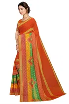 कानूड़ा फैंसी विमेंस जॉर्जेट फ्लावर प्रिंटेड साड़ी 