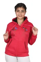 Full Sleeves Hoodies for Women (Magenta, L)