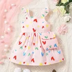 Rayon Printed Dresses for Girls (Multicolor, 3-4 Years)