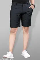 Lycra Shorts for Men (Black, 30)