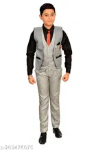 3 Pcs Coat Pant Set for Boys 