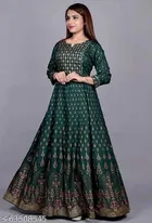 Rayon Gown for Women, Green 