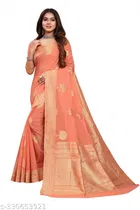 Chanderi Cotton Zari Woven Saree for Women 