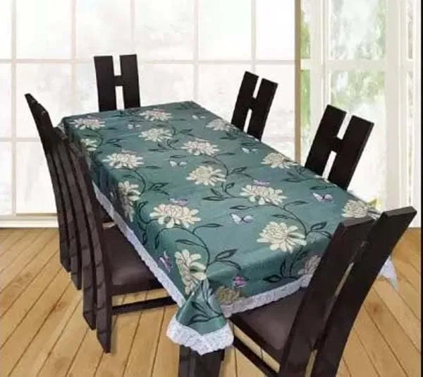 PVC Printed 4 Seater Table Cover (Multicolor, 40x60 Inches)