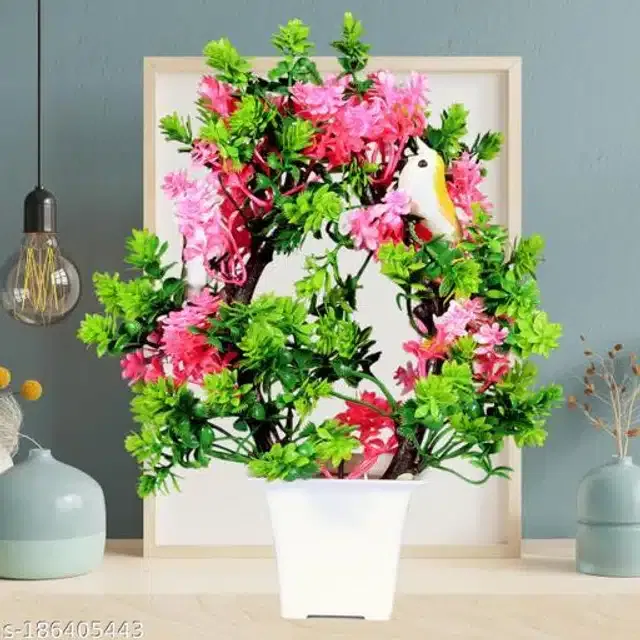 Artificial Plant with Pot (Green, 12 inches)