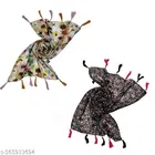 Chiffon Scarves for Women, Multicolor, Pack of 2