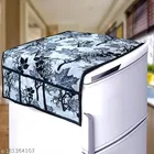 KANUSHI Industries® Fridge Covers / Refrigerator Cover + 2 Pc Handle Cover + 1 Pc Microwave/Oven Cover For Top 
