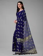 Georgette Foil Printed Saree for Women 