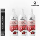 Glowrima 100% Natural Rose Toner For Cleansing & Refreshing Skin Pore Tightening Toner With Spray (100 ml, Pack Of 3) (G-1475)