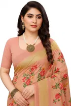 Art Silk Floral Print Saree for Women 