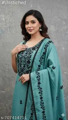 Embroidered Punjabi/All Over Suits Semi-Stitched Suits 