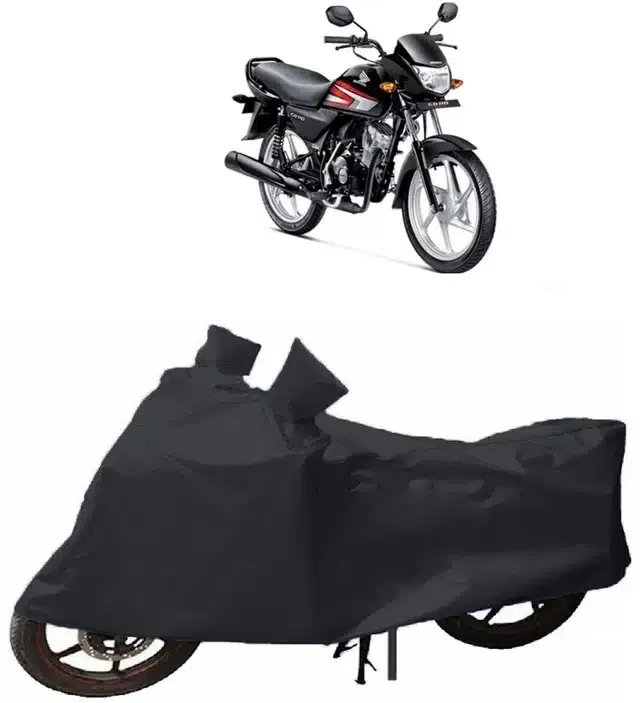 Waterproof & UV Protection Polyester Full Body Cover for Honda CD 110 Dream Bike (Black)