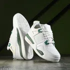 Casual Shoes for Men (Green & White, 6)