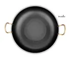 BRODEES Iron Kadahi 30 Cm Dia Flat Bottom Kadhai 30 cm diameter 
