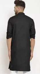 Full Sleeves Solid Kurta with Payjama for Men 