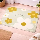 Sweey Time Floral Anti Skid Water Absorbing Shower Mat Non Slip Doormat for Bathroom [38x58 cm]