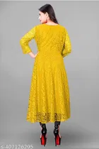 Net Gowns for Women,  Yellow  