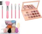 Eye Shadow Palette with 5 Pcs Makeup Brushes & 5 Pcs Blenders 