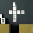 Acrylic Square Shaped Wall Mirror Stickers 