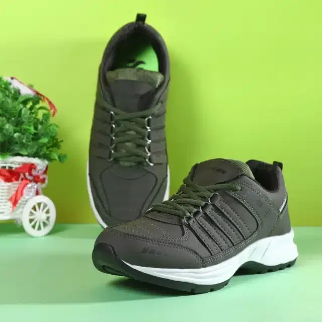 Sports Shoes for Men (Olive, 8)