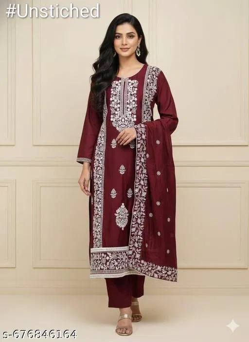 Chanderi Cotton Punjabi/All Over Suits for Women (Multicolor, 6.25 meter (L)
