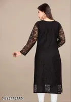 Net Kurti for Women, Black 