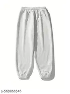 Cotton Blend Solid Trackpant for Men, Grey 