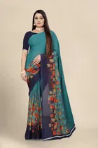 Georgette Printed Saree for Women 