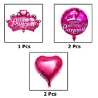 Princess Theme 6th Happy Birthday Decoration Items For Girls , Multicolor, Pack of 110