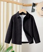 Self Design Cotton Blend Shirt for Boys 