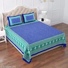 Cotton Queen Bedsheet with 2 Pillow Cover 