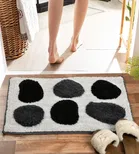 Microfiber Doormat, Pack of 2, Black 