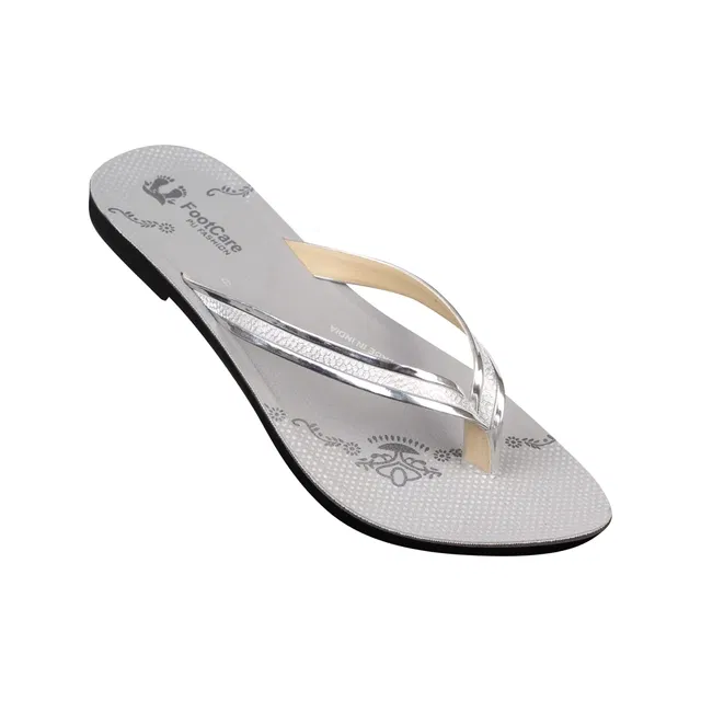 Flats for Women (Silver, 6)