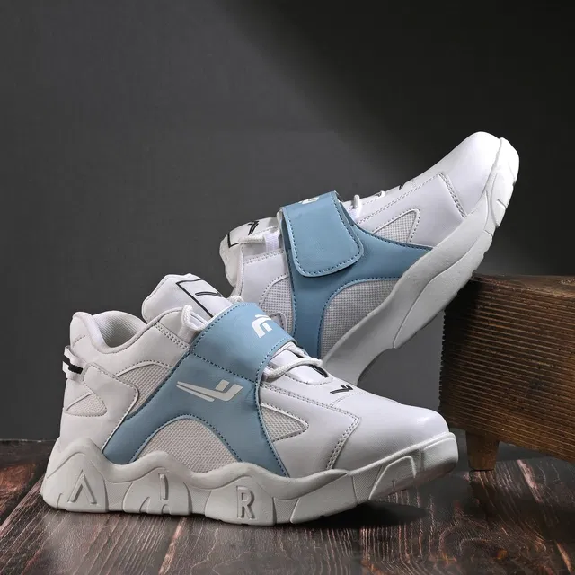 Sports Shoes for Men (Sky blue & White, 9)