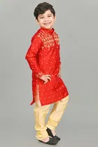 Dupion Silk Embroidery Kurta & Pajama Set for Boys 