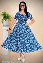 Pleated Printed One Piece Dress 