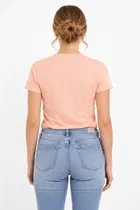 Cotton Blend Printed T-shirt for Men, Peach 