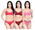 Polycotton Non-Padded Bra with Panty for Women 