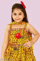 Bohemian Lace Cotton Kurta Sets for Girls 