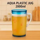 Anjani Aqua Plastic Jug 2000ml with 6 Pcs Glass Set