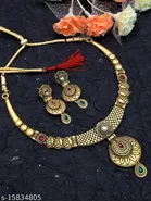 Alloy Necklace with Earrings for Women 