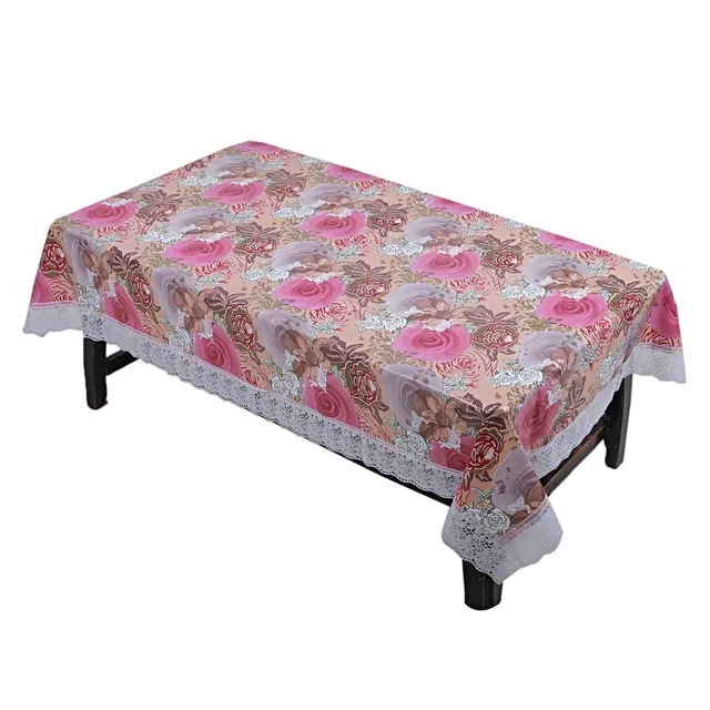 PVC Printed 4 Seaters Table Cover (Multicolor, 40x60 inches)