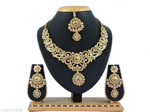 Gold Plated Necklace Set for Women (Gold, Free Size)