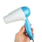 Professional Foldable Hair Dryer for Women (White & Blue, 1000 W)