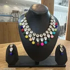 Stylish Kundan Necklace Set for Women, Multi