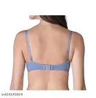 Hosiery Solid Bra for Women & Girls, Pink & Blue, Pack of 2 