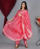 Rayon Printed Kurta with Pant & Dupatta for Women 