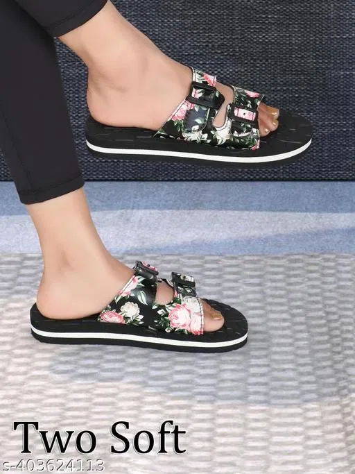 Sandals for Women (Black, 7)