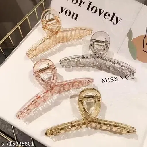Hair Clips for Women, Pack of 4 (Gold)
